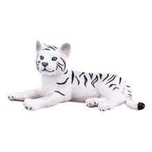 Load image into Gallery viewer, MOJO Wildlife &amp; Woodland White Tiger Cub Lying Down Toy Figure (387015)
