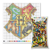 Load image into Gallery viewer, SES CREATIVE Harry Potter Hogwarts Crest Iron-on Beads Colour Mix - 09346
