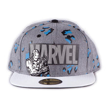 Load image into Gallery viewer, MARVEL COMICS Logo AOP Snapback Baseball Cap - SB054250MVL
