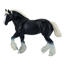 Load image into Gallery viewer, MOJO Farmland Cydesdale Horse Black  Toy Figure, Black/White - 381083
