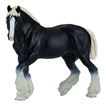 Load image into Gallery viewer, MOJO Farmland Cydesdale Horse Black  Toy Figure, Black/White - 381083
