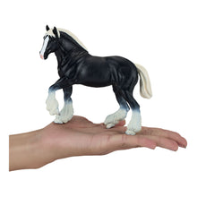 Load image into Gallery viewer, MOJO Farmland Cydesdale Horse Black  Toy Figure, Black/White - 381083
