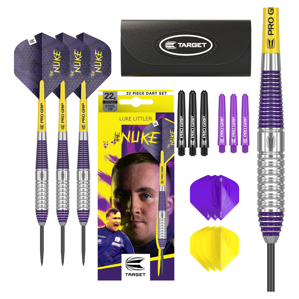 TARGET DARTS Luke 'The Nuke' Littler Player Edition 22g Brass Steel Tip Darts Set (170001)