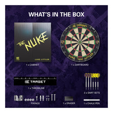 Load image into Gallery viewer, TARGET DARTS Luke &#39;The Nuke&#39; Littler Player Edition Cabinet &amp; Dartboard Set (440020)
