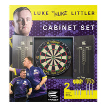 Load image into Gallery viewer, TARGET DARTS Luke &#39;The Nuke&#39; Littler Player Edition Cabinet &amp; Dartboard Set (440020)
