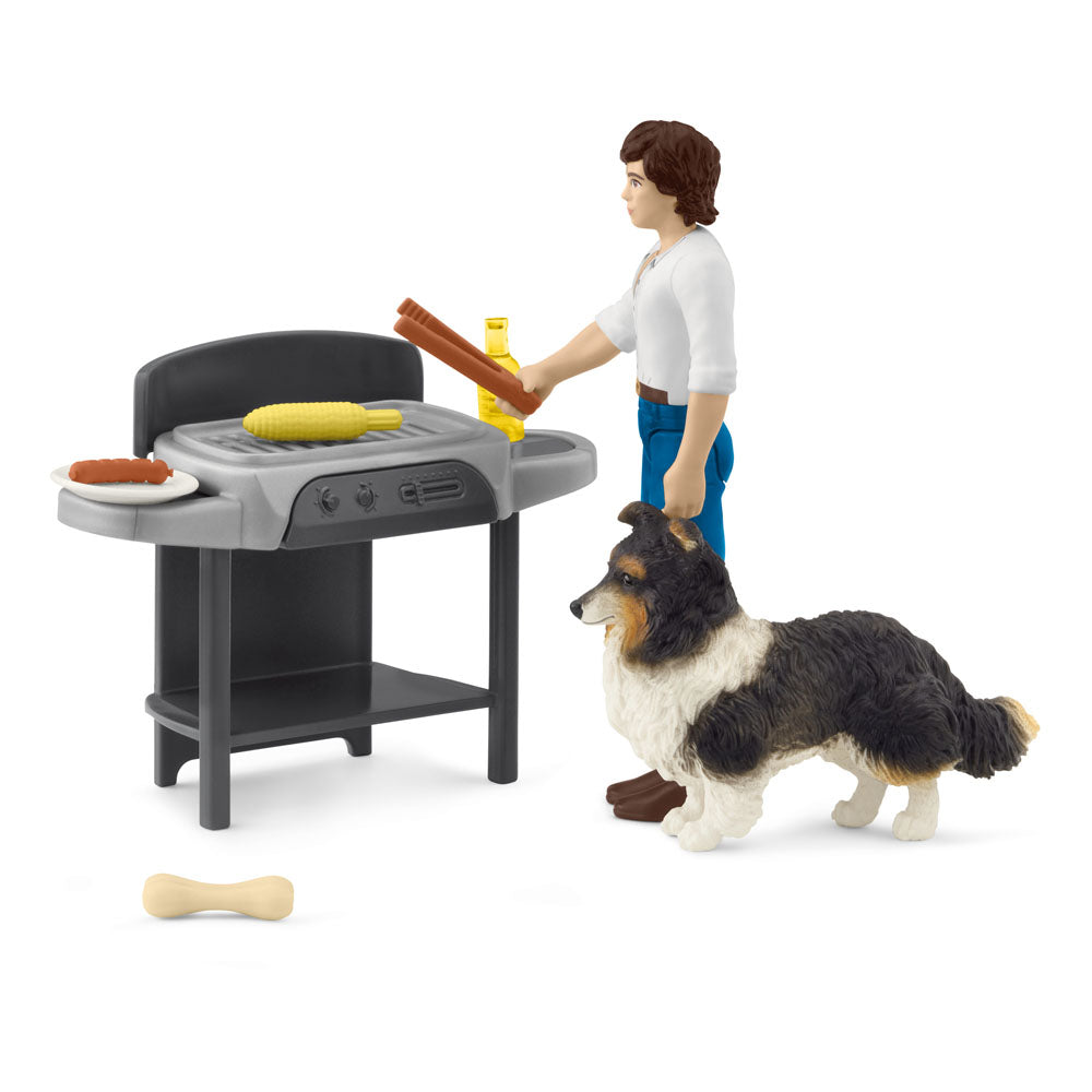 SCHLEICH Horse Club Friends & Family BBQ with Tom Toy Playset - 42754