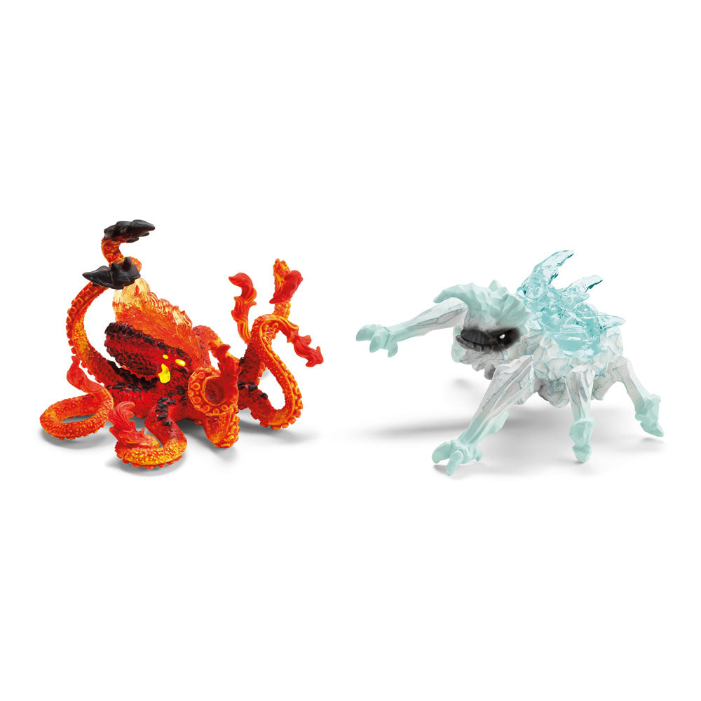 SCHLEICH Eldrador Creatures Ice Bug vs. Fire Kraken Toy Figure - 70826