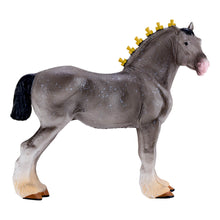 Load image into Gallery viewer, MOJO Horse World Shire Dapple Grey Toy Figure - 381068
