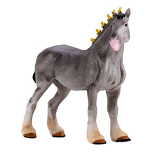 Load image into Gallery viewer, MOJO Horse World Shire Dapple Grey Toy Figure - 381068
