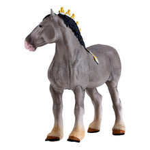 Load image into Gallery viewer, MOJO Horse World Shire Dapple Grey Toy Figure - 381068
