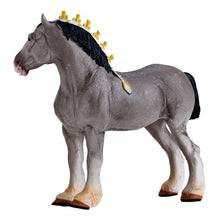 Load image into Gallery viewer, MOJO Horse World Shire Dapple Grey Toy Figure - 381068
