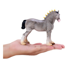Load image into Gallery viewer, MOJO Horse World Shire Dapple Grey Toy Figure - 381068
