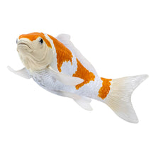 Load image into Gallery viewer, MOJO Wildlife &amp; Woodland Koi Carp Ochiba Shigure Koi (Gold White) Toy Figure - 381104
