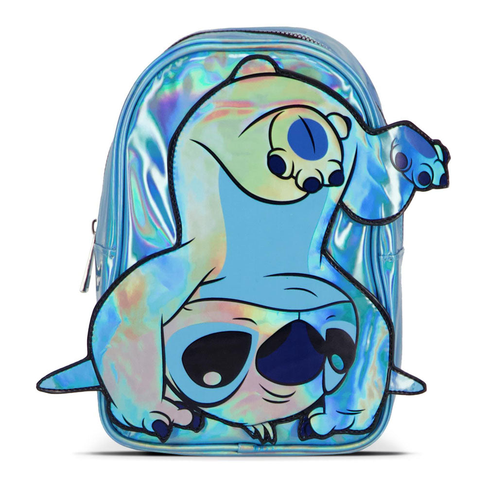 DISNEY Lilo & Stitch 3D Stitch-blue Patch Shiny Mini Backpack - MP733786DNY