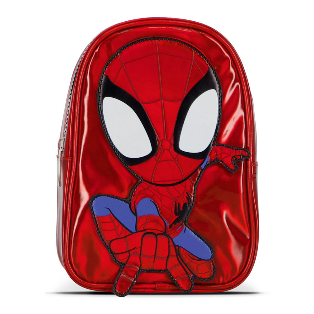 MARVEL COMICS Spider-Man 3D Character Patch Shiny Mini Backpack - MP581388SPN