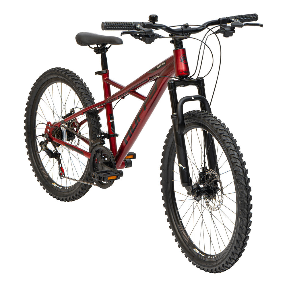 HUFFY Korros 24-Inch 21-Speed Red Hardtail Mountain Bike - 24385W