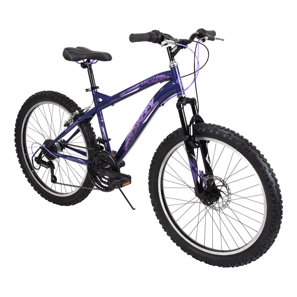 HUFFY Extent 24-inch 18-Speed Midnight Purple Children's Hardtail Mountain Bike - 64359W