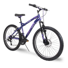 Load image into Gallery viewer, HUFFY Extent 24-inch 18-Speed Midnight Purple Children&#39;s Hardtail Mountain Bike - 64359W

