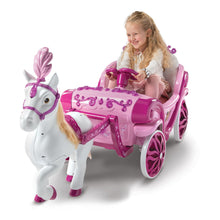 Load image into Gallery viewer, HUFFY Disney Princess Royal Horse and Carriage 6v Battery-Powered Electric Children&#39;s Ride-on - 17398W
