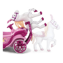 Load image into Gallery viewer, HUFFY Disney Princess Royal Horse and Carriage 6v Battery-Powered Electric Children&#39;s Ride-on - 17398W
