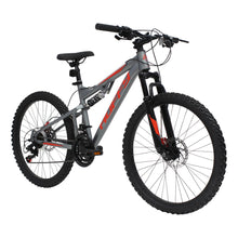 Load image into Gallery viewer, Huffy Marker 24-Inch Matte Gunmetal Grey Full Suspension 21-Speed Boys Children's Mountain Bike - 24940W
