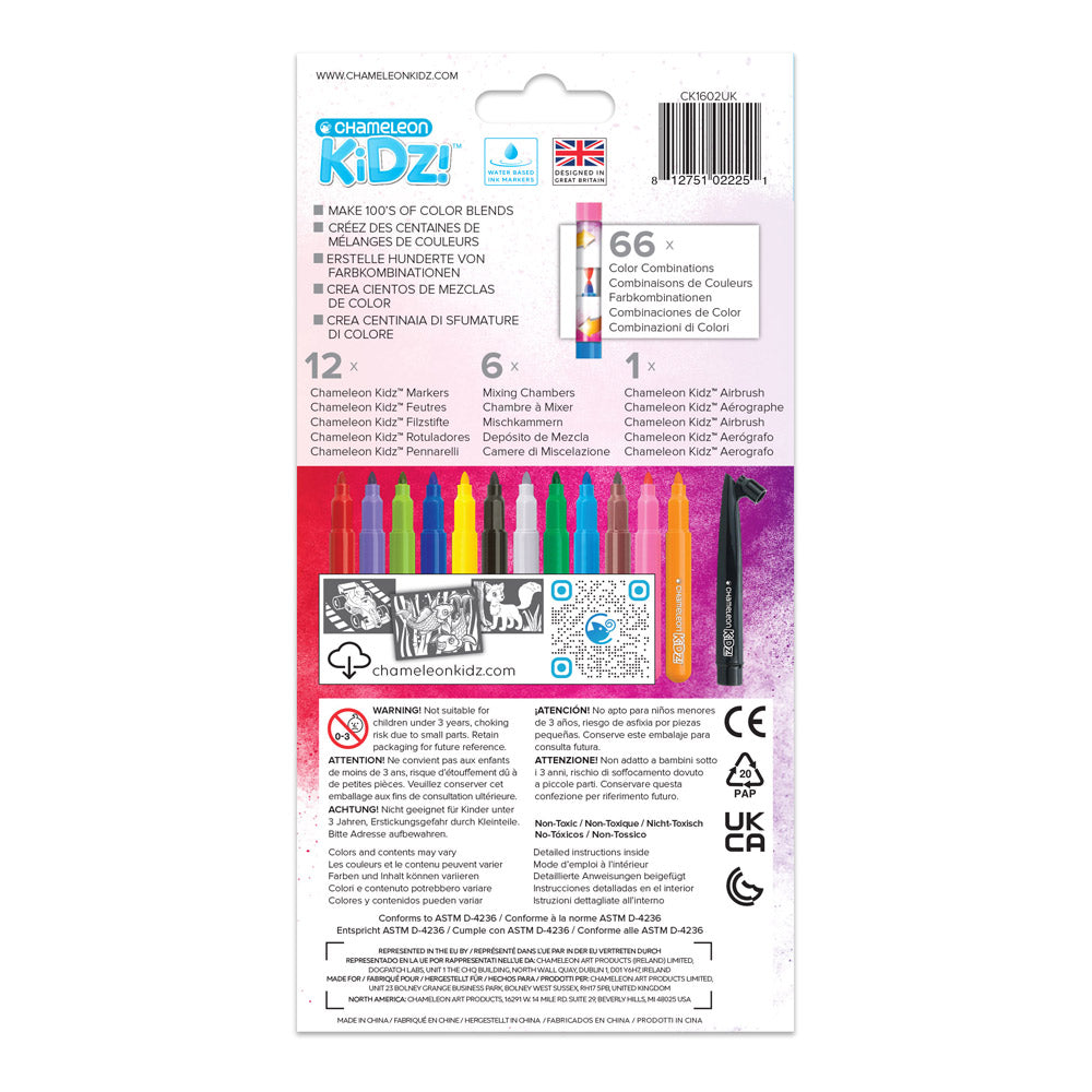 CHAMELEON KIDZ Blendy Pens Blend & Spray 10 Marker Creativity Kit, Six  Years or Above, Multi-colour (CK1201UK)
