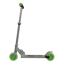 Load image into Gallery viewer, FUNBEE One Children&#39;s Aluminium 2 Wheel Scooter with Adjustable Height, Unisex, Grey/Green (OFUN01)
