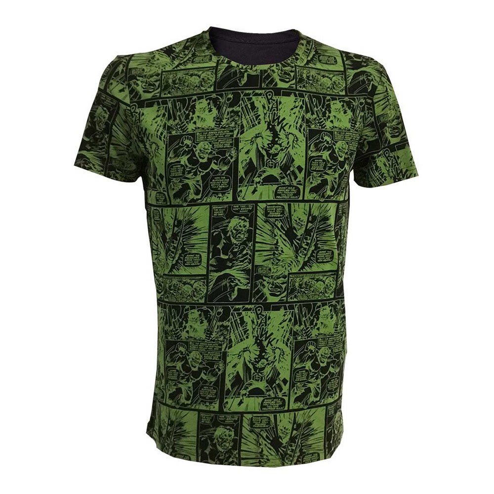 MARVEL COMICS Incredible Hulk Classic Green Comic Strip T-Shirt, Male