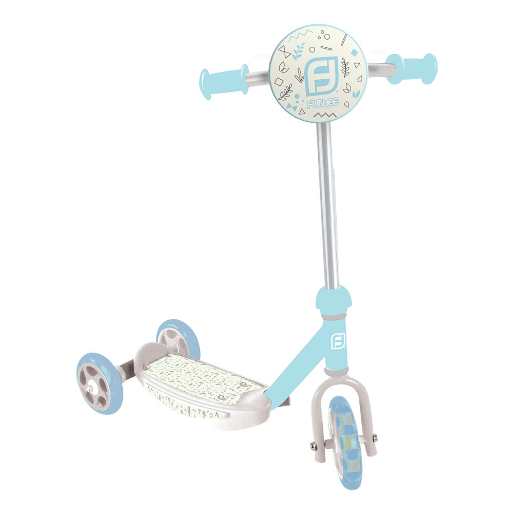 FUNBEE Children's Three Wheel Tri Scooter with Adjustable Handlebar and Front Plate, Ages Two Years and Above, Unisex, Multi-colour (OFUN13M)