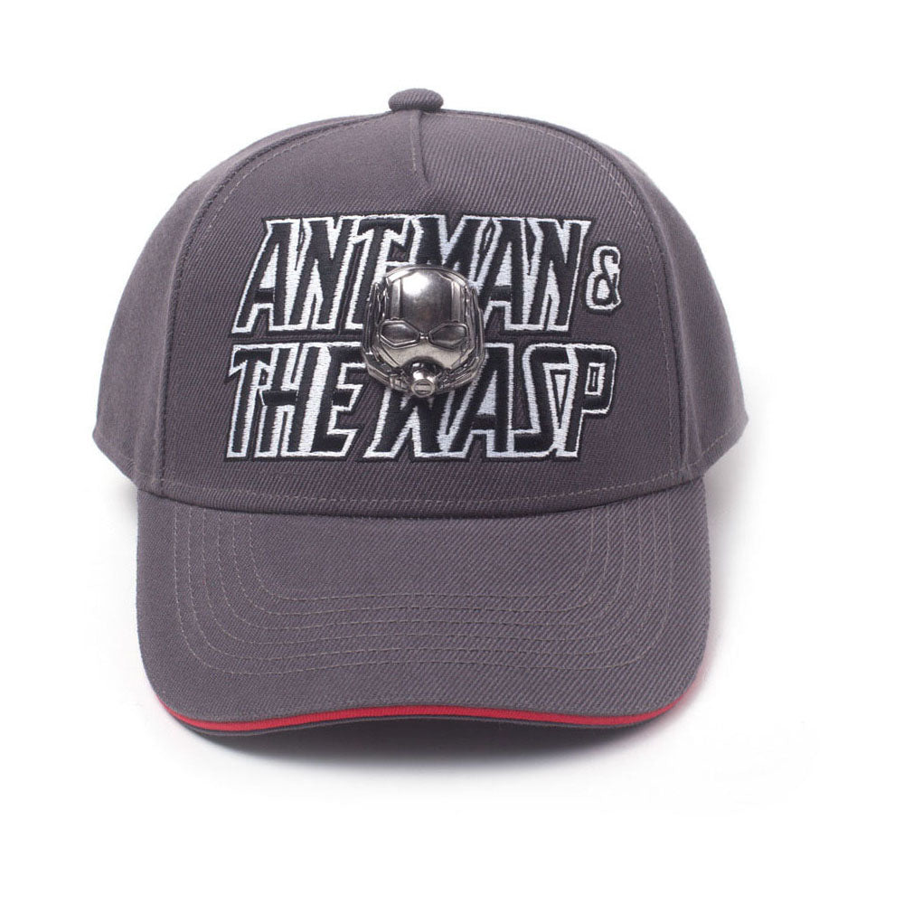 MARVEL COMICS Ant-man & The Wasp Embroidered Logo with 2D Metal Helmet Badge Curved Bill Cap (BA874786ANW)