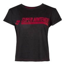 Load image into Gallery viewer, NINTENDO SNES Logo Cropped T-Shirt, Female
