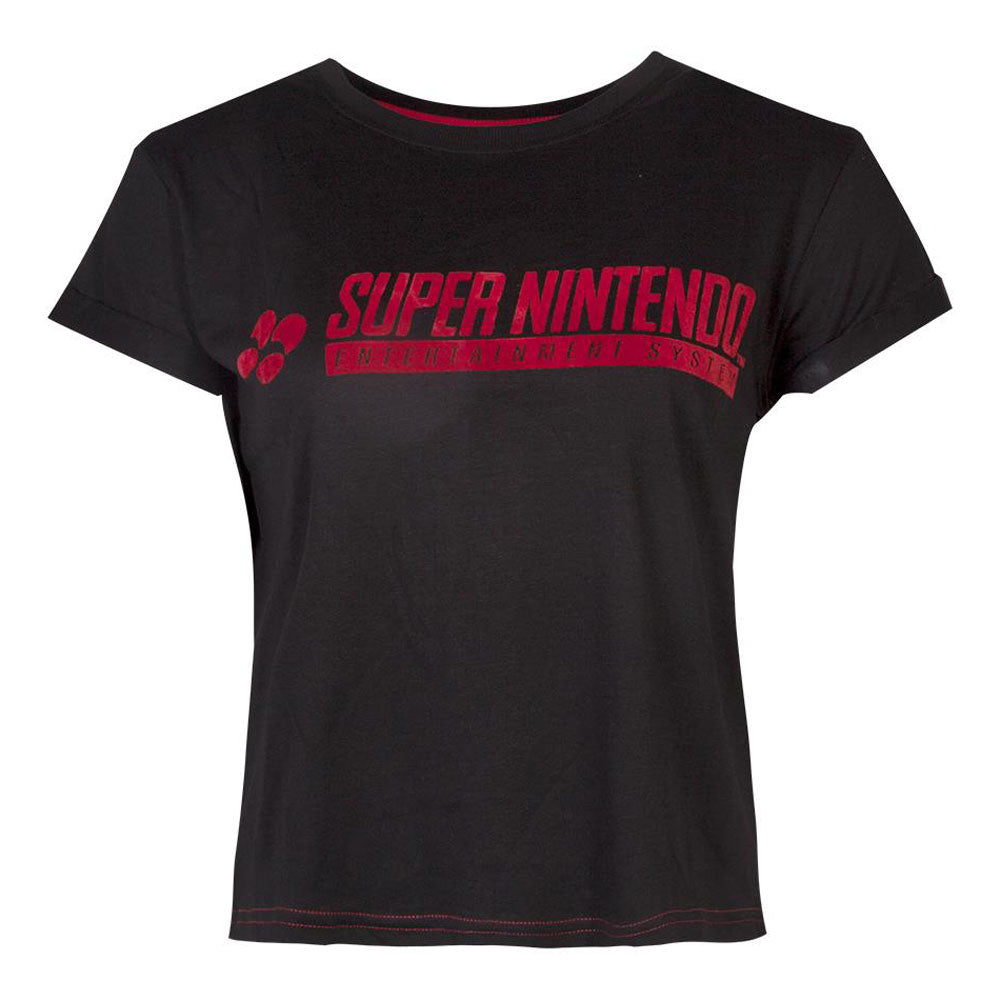 NINTENDO SNES Logo Cropped T-Shirt, Female
