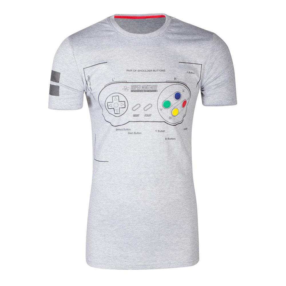 NINTENDO SNES Controller Super Power T-Shirt, Male