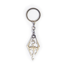 Load image into Gallery viewer, THE ELDER SCROLLS Dragon Logo Metal Keychain, Unisex, Silver (KE783430TES)
