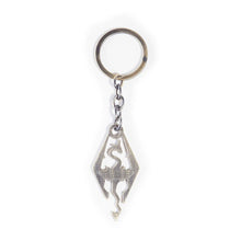 Load image into Gallery viewer, THE ELDER SCROLLS Dragon Logo Metal Keychain, Unisex, Silver (KE783430TES)
