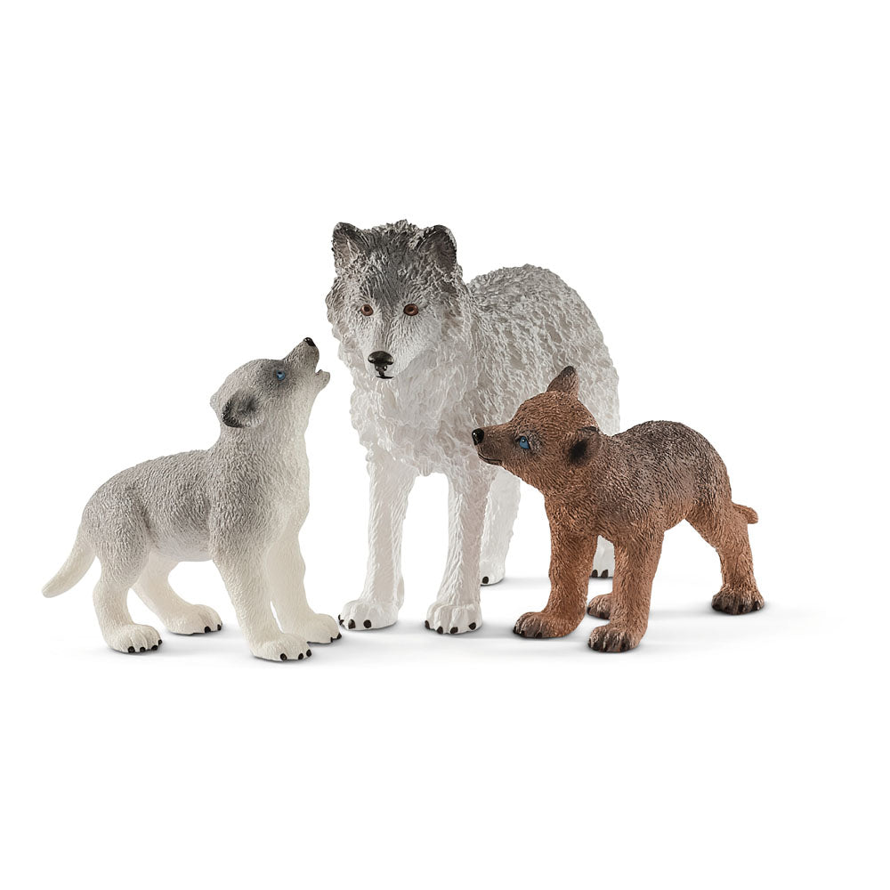 SCHLEICH Wild Life Mother Wolf with Pups (42472)