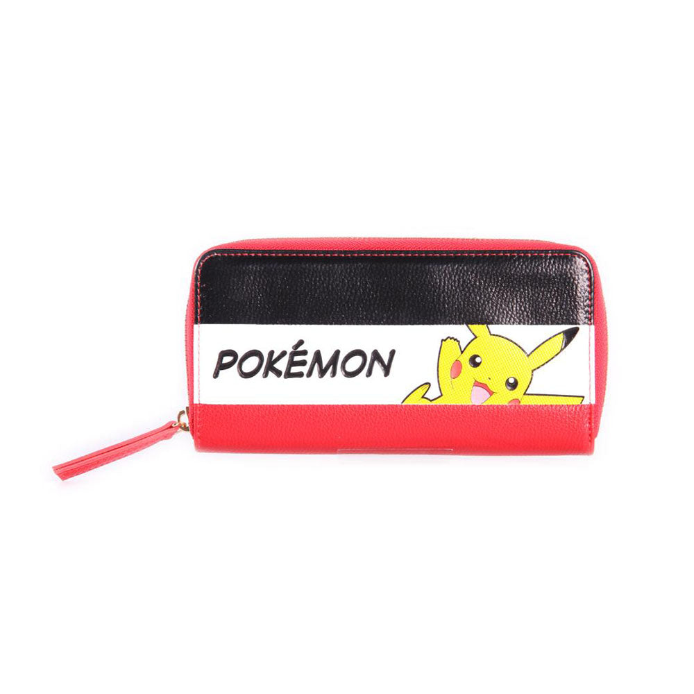 POKEMON Pikachu Striped Tri-colour Zip-Around Wallet Purse, Female, Multi-colour (GW364361POK)
