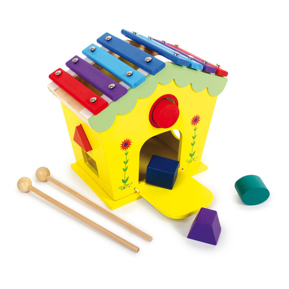 LEGLER Small Foot Dodoo House of Sounds and Activities Wooden Musical Kid's Toy, Unisex, 18 Months or Above, Multi-colour (6620)