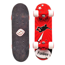 Load image into Gallery viewer, FUNBEE Children&#39;s 17-Inch Maple Wood Mini Skateboard Cruiser, Ages Three Years and Above, Unisex, Red (OFUN247R)
