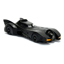 Load image into Gallery viewer, DC COMICS Batman 1989 Movie Batmobile Metals Die-cast Toy Car with Die-cast Batman Figure, 1:24 Scale (253215002)
