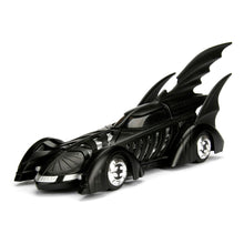 Load image into Gallery viewer, DC COMICS Batman 1995 Forever Movie Batmobile Metals Die-cast Toy Car with Batman Die-cast Figure, 1:24 Scale (253215003)
