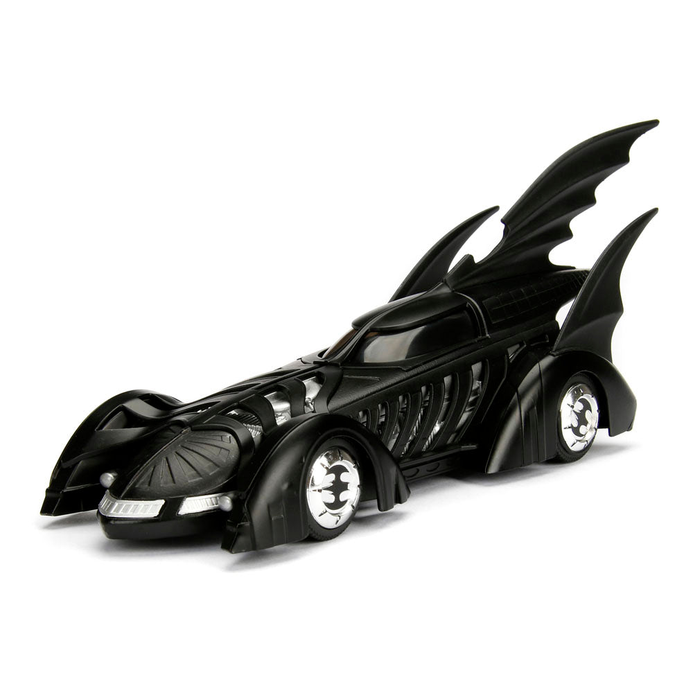 DC COMICS Batman 1995 Forever Movie Batmobile Metals Die-cast Toy Car with Batman Die-cast Figure, 1:24 Scale (253215003)