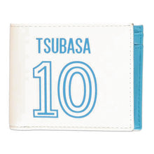 Load image into Gallery viewer, CAPTAIN TSUBASA Tsubasa 10 Logo Bi-fold Wallet, Male, White/Blue (MW846864CTS)
