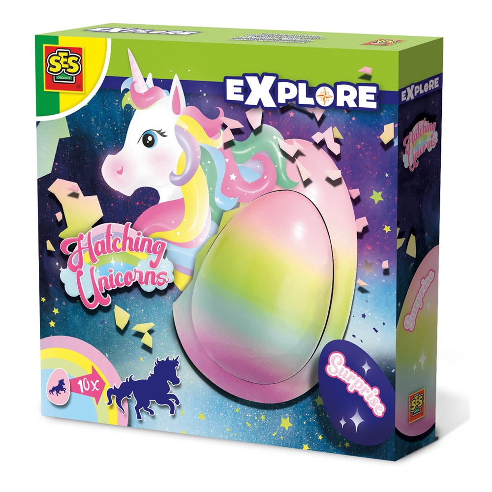 SES CREATIVE Children's Explore Hatching Unicorns, Girl, 5 Years or Above, Multi-colour (25121)
