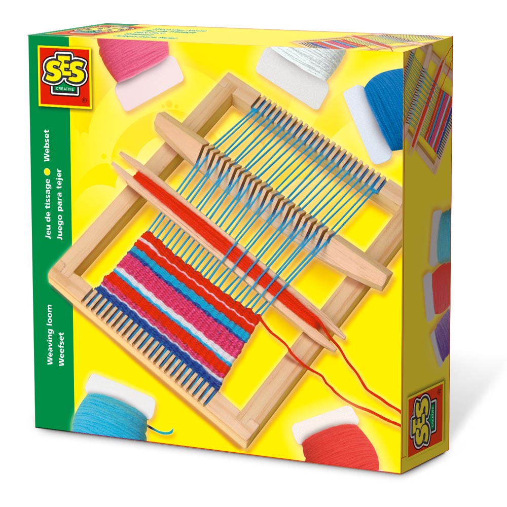 SES CREATIVE Children's Weaving Loom Kit, Unisex, 6 Year to 12 Years, Multi-colour (00876)