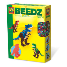 Load image into Gallery viewer, SES CREATIVE Children&#39;s Beedz T-Rex Iron-on Beads Mosaic Set, 1200 Iron-on Beads Mix, Unisex, 5 to 12 Years, Multi-colour (06117)
