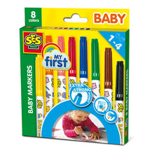 Load image into Gallery viewer, SES CREATIVE Children&#39;s My First Baby Markers Set, 8 Colours, Unisex, 1 to 4 Years, Multi-colour (00299)
