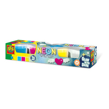 Load image into Gallery viewer, SES CREATIVE Children&#39;s Modelling Clay Neon and Glow-in-the Dark Set, 4 Pots (90g), Unisex, 2 Years and Above, Multi-colour (00461)
