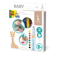 Load image into Gallery viewer, SES CREATIVE Children&#39;s My First Sophie La Giraffe Baby Markers Set, 8 Colours, Unisex, 12 Months and Above, Multi-colour (14491)
