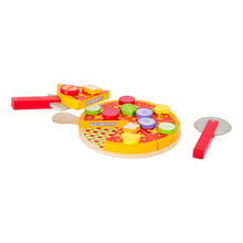 Load image into Gallery viewer, LEGLER Small Foot Children&#39;s Wooden Cuttable Pizza Toy Play Set, Unisex, Three Years and Above, Multi-colour (11063)
